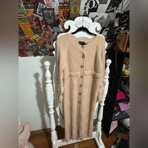 CCK Style Pale Pink long cardigan  beautiful Sweater.